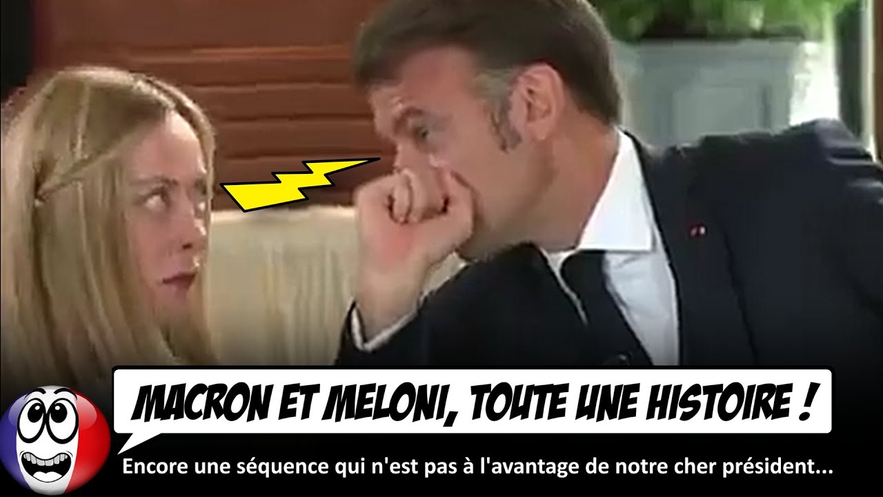 ⁣Macron murmure à l'oreille de Giorgia Meloni, sa réaction est ÉPIQUE !