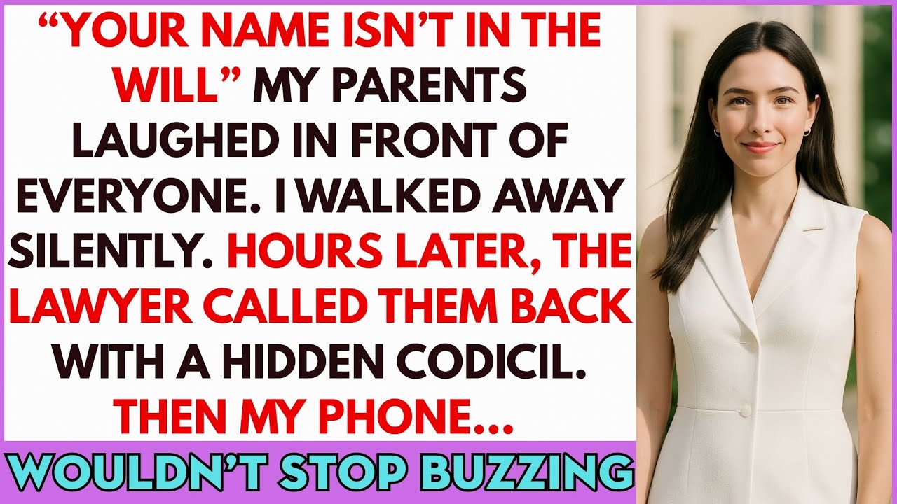 I sat in that lawyer's office while my brother laughed at me, my mother smiled, and the will was read without my name ever being spoken. Daniel leaned back and said, "You should be happy for him,"...
