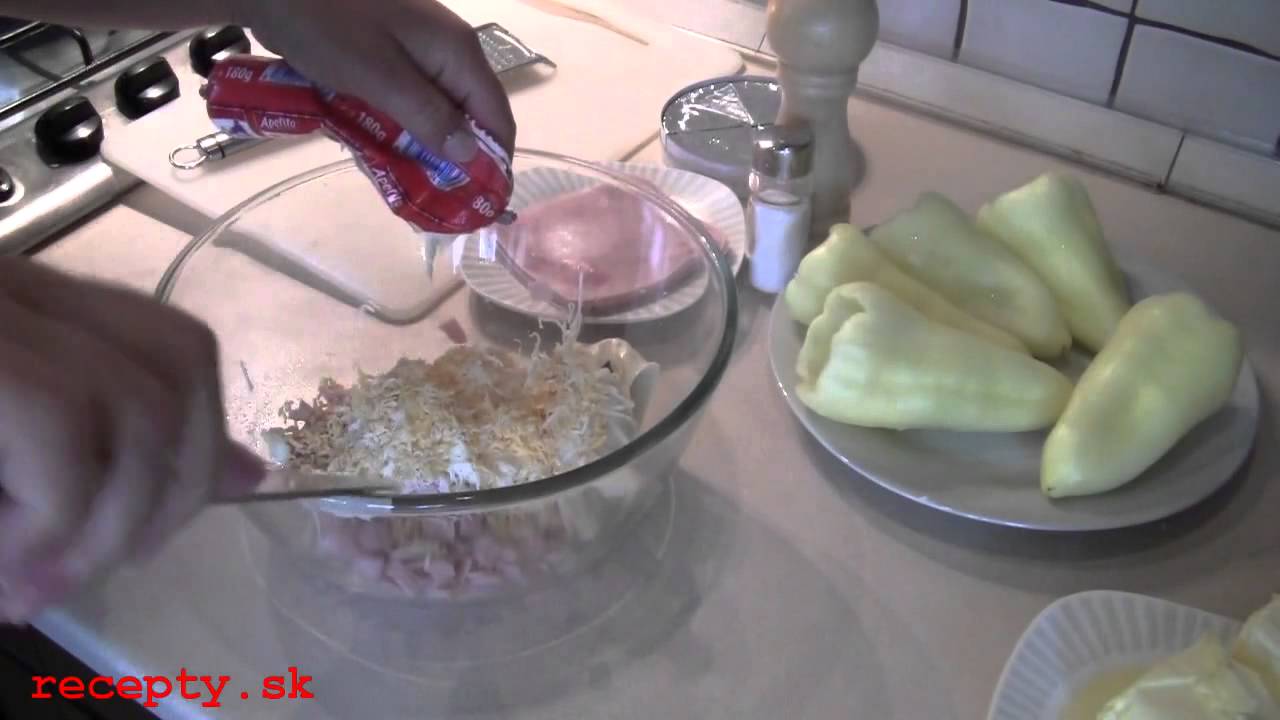 VsetkyRecepty.sk: Plnená paprika syrom a šunkou