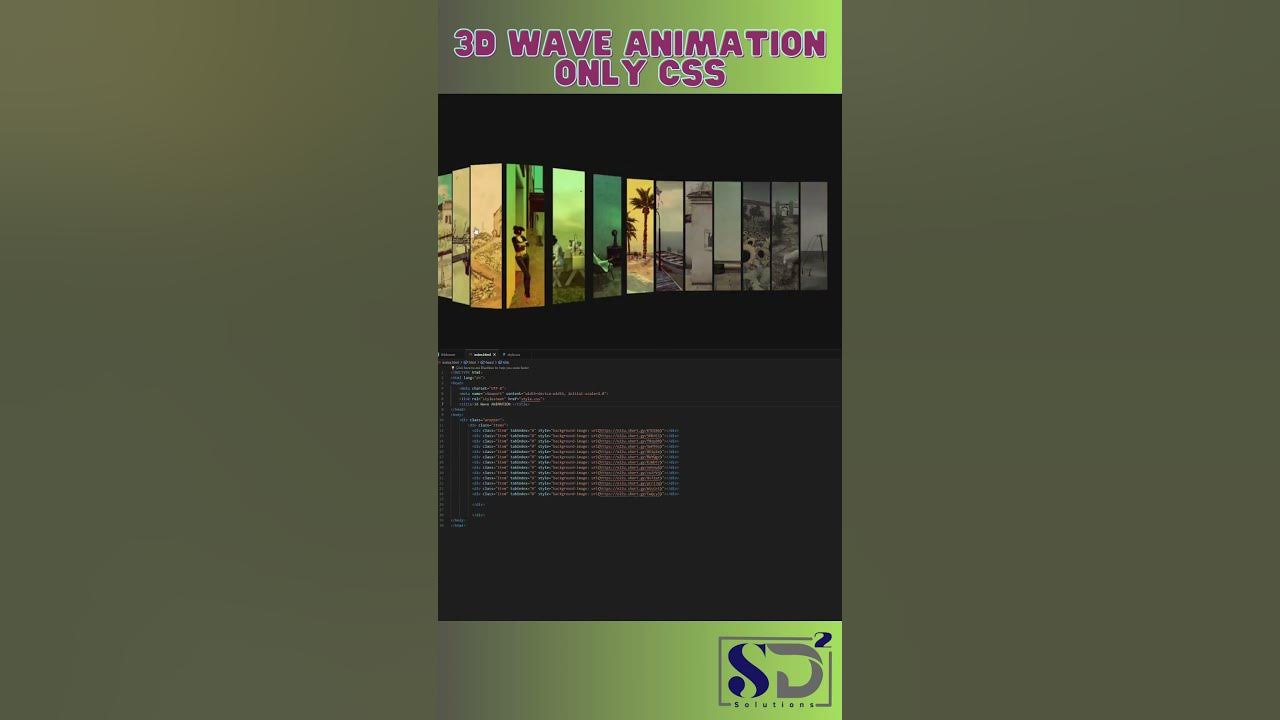 3d Wave Animation | HTML , CSS & |SDSQUAR Solutions #cssanimation # ...