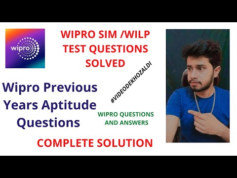 Infosys and Wipro Questions|Wipro Aptitude questions 2022|Fully solved wipro questions by trilokisir