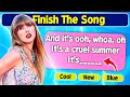 Finish the song challenge   50 famous taylor swift songs