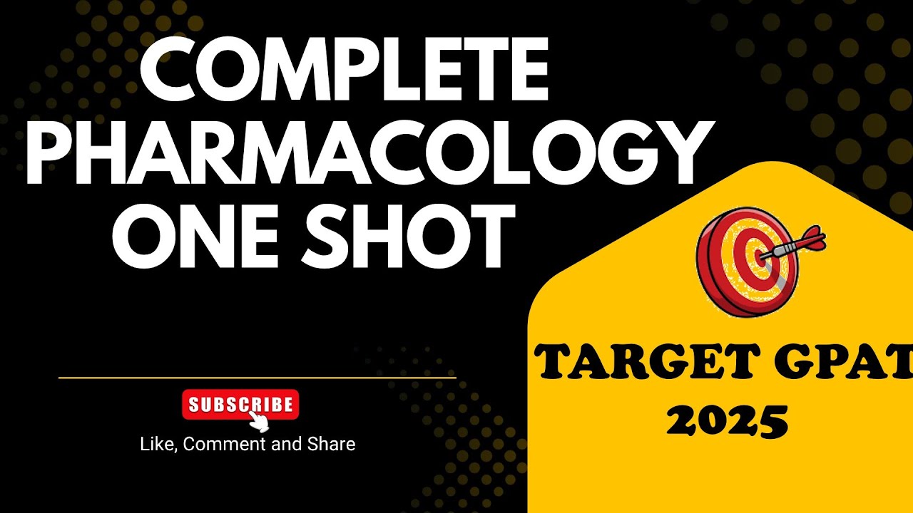 Pharmacology One Shot | Complete Pharmacology Revision for GPAT & NIPER 2025 | Crack GPAT in One Go!