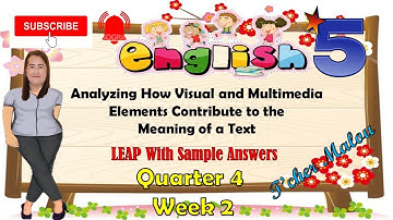 English 5 Q4 Week 2 Analyzing How Visual and Multimedia Elements Contribute to the Meaning of a Text