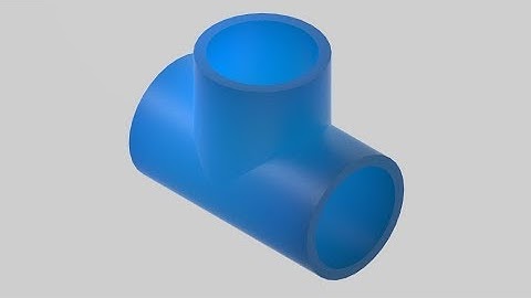 Solid edge tutorial - 40 - TEE JOINT PIPE solid edge.