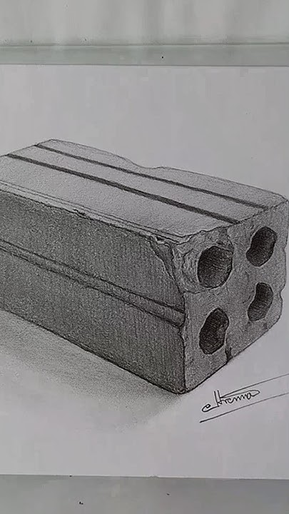 Pencil drawing/lesson 6 /How to draw brick - YouTube