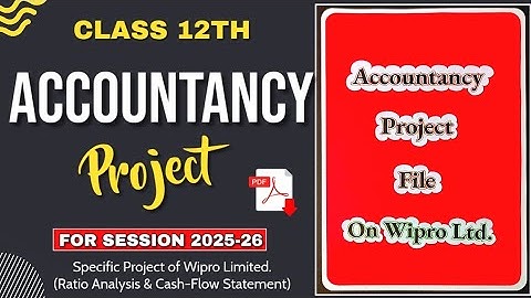 Accountancyproject Klas 12 2025-26 | Specifiek project voor Wipro Ltd. (Ratio + kasstroomoverzicht)
