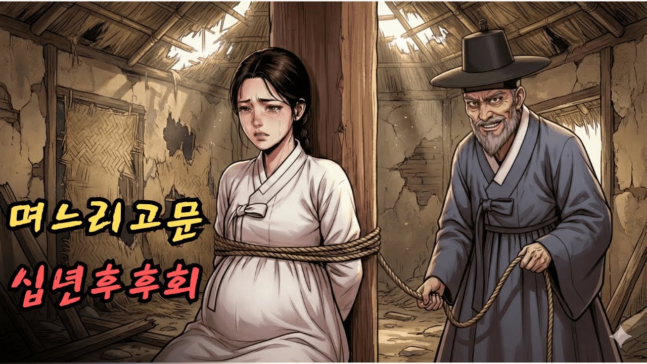 시아버지는 임신한 며느리를 버려진 집에 가두고 묶어 고문했다. 10년 후, 며느리가 돌아오자 시아버지는 자신의 행동을 후회했다. | 민담 | 전설 | 설화 | 옛날이야기