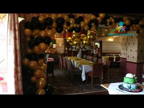 black-and-gold-60th-birthday-party-balloon-decorations---bakewell,-derbyshire