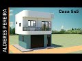 Mini Casa 5x5 com garagem – Obs.: Cozinha e sala separadas!