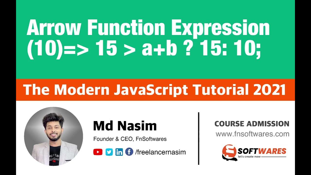 016 | Arrow Function Expression | The Modern JavaScript Tutorial - YouTube