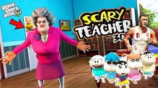 FRANKLIN AND SHINCHAN Fight With School Scary Teacher For Save Avengers in GTA 5 || GTA 5 TAMIL