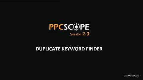 Duplicate Keywords Finder   (2017)
