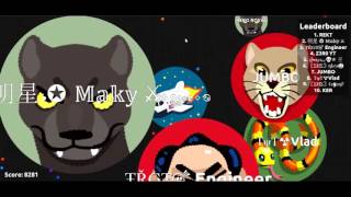 Agar.io//Best moments // Trick Split , Double Split , Split Run //