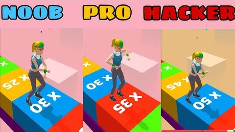 NOOB vs PRO vs HACKER in Skater Stacker - All Levels Gameplay, New Game (Android, iOS)