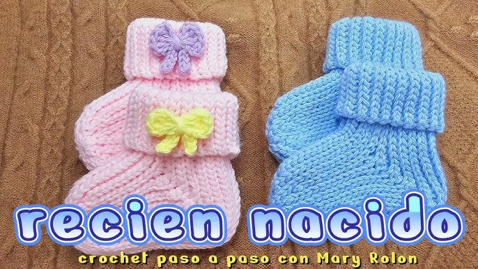 Como hacer Bonitos calcetines a crochet medias para bebé 3 a 6 meses lindo  crochet 