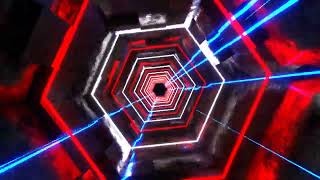 Red and White and Blue Hexagonal Sci-Fi Tunnel VJ Loops With Neon Lights #aftereffects #vjloops #vfx