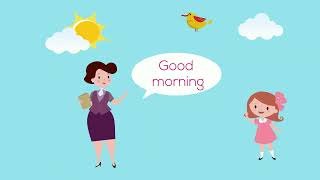 Từ vựng Tiếng Anh cho bé về cách chào hỏi - Good morning - Bé học Tiếng Anh cùng TiDocs
