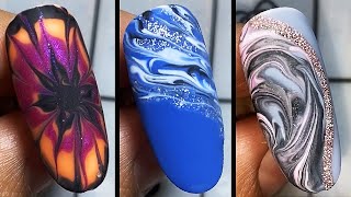 EASY Drag Marble Nail Art Ideas | New Nail Art Compilation #392 | Nailicious