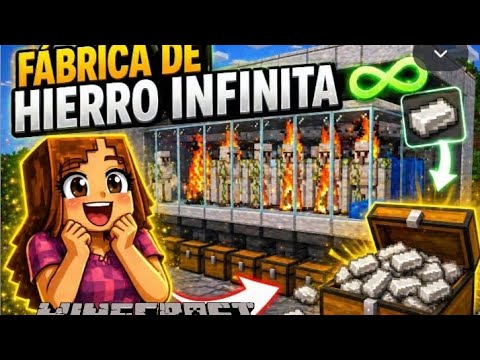 FÁBRICA DE HIERRO INFINITA en Minecraft ⚙️ (Granja automática)