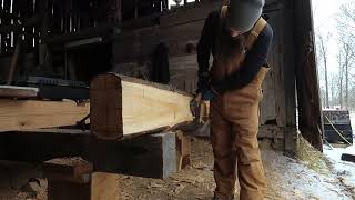 Hewing with Gransfors double bevel pt1