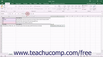 Microsoft Excel 2016 Training for Lawyers: The Pv Function, Tutorial Lesson