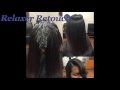 Relaxer Retouch on Long curly hair.