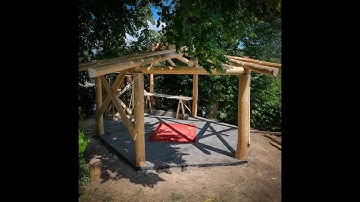 Reciprocal Roof Build – 2h Timelapse | Roundhouse Frame from Moonwood
