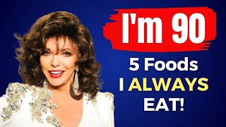 I eat TOP 5 FOODS and Don't Get Old! Joan Collins (90) still looks 59! Her Secrets to Youth