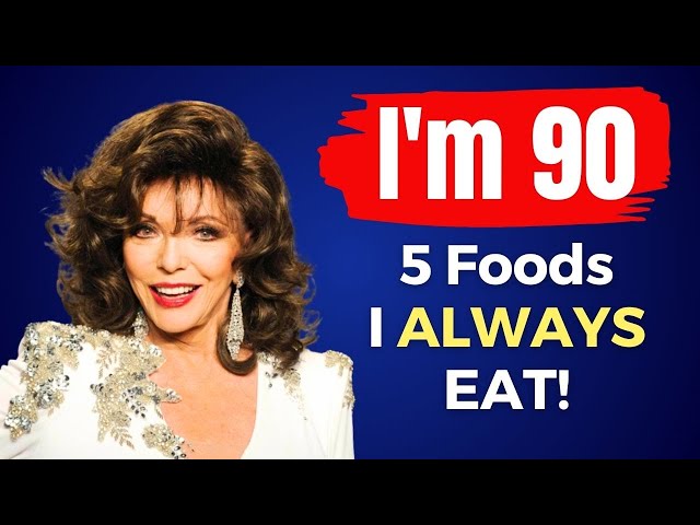 I eat TOP 5 FOODS and Don't Get Old! Joan Collins (90) still looks 59! Her Secrets to Youth class=