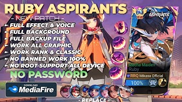 NEW Script Skin Ruby Aspirants - Mecha Maiden No Password | Full Effect Voice | Patch Terbaru