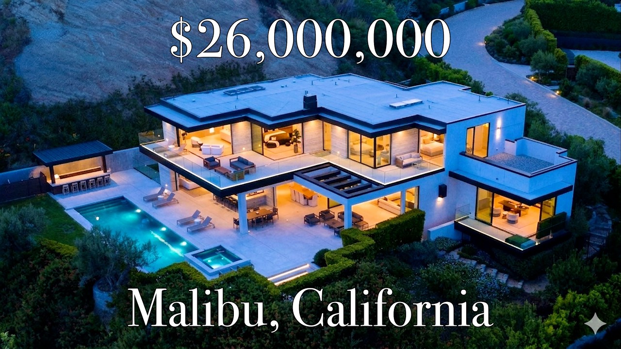What $26,000,000 gets you in Malibu | Los Angeles Mega Mansion Tour (Huge Ocean Views)