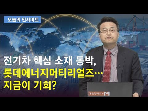 전기차 핵심 소재 동박 롯데에너지머티리얼즈 지금이 기회 출연 차홍선 케미칼에너지투자자문 대표 오늘의 인사이트 매일경제TV 