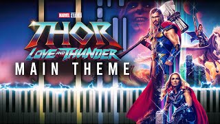 Video thumbnail of "Thor: Love and Thunder MAIN THEME (Synthesia Piano Tutorial)+SHEETS"