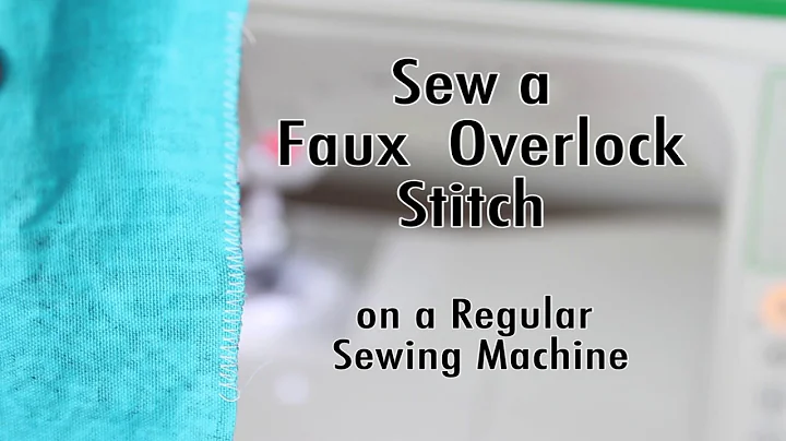 How To Do an Overlock Stitch Without a Serger - Fa...