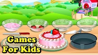 Make Strawberry Cake, Attractive Cake Cooking Games For Baby screenshot 3