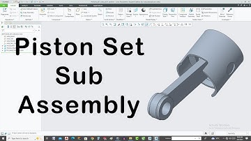 Piston Set Sub Assembly In Creo | Irvine Two Stroke Model Engine In Creo