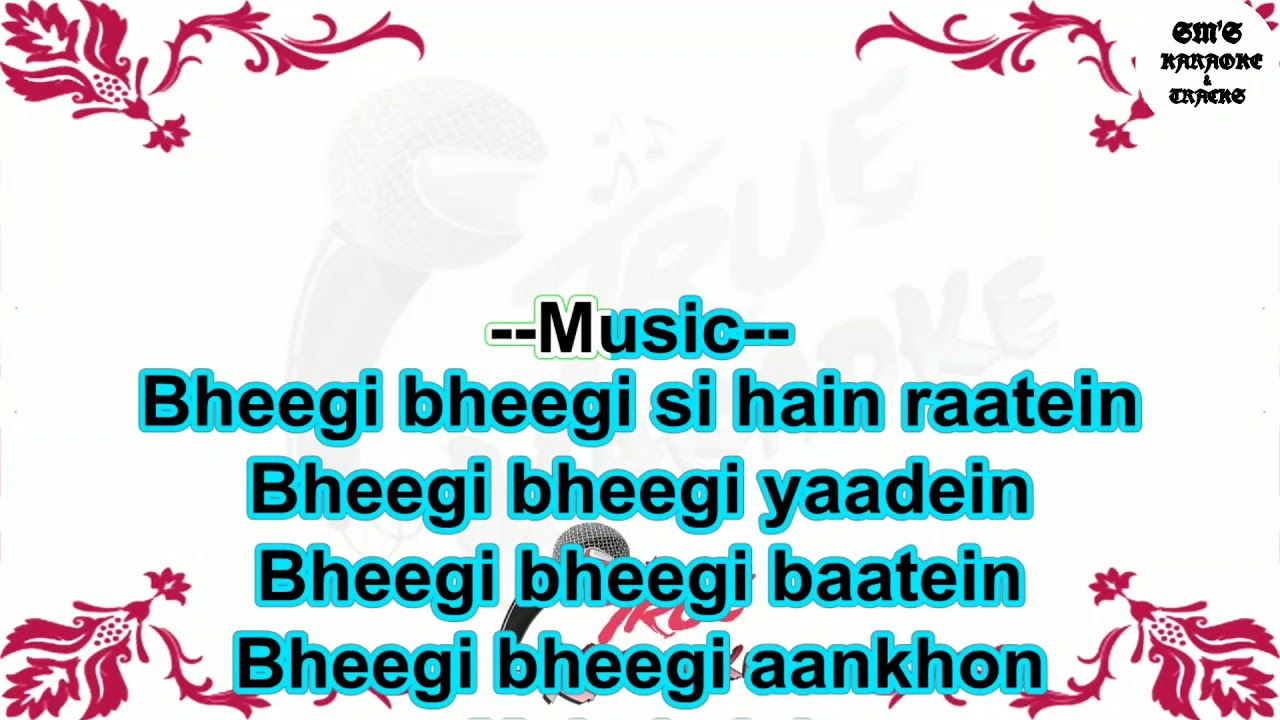 Bheegi Bheegi  Gangster  Karaoke  Track  Instrumental  With Lyrics  James  HD