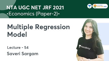 Multiple Regression Model | Interval Estimation | NTA UGC NET-JRF 2021 | Economics | Saveri Sargam