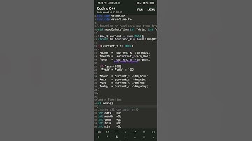System Current date and time Catch in C++ | @ahvi | #shorts | Official_Coding | #programming