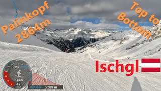 [4K] Skiing Ischgl, Skiing Top to Bottom starting at Palinkopf 2864m, Austria, GoPro HERO11
