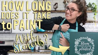 Paint a Beautiful Wood Sign with Stencils in Less than 20 Minutes