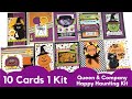 10 Cards 1 Kit | Queen & Co | Happy Haunting Kit | Halloween Shaker Cards