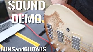 Great Guitar Build-off SOUND DEMO (PRS style BASS) series/parallel double P bass