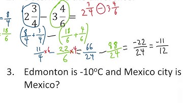 3.3 Subtracting Rational Numbers