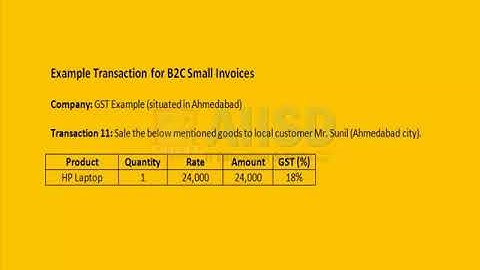 11 B2C Small invoices and large invoices