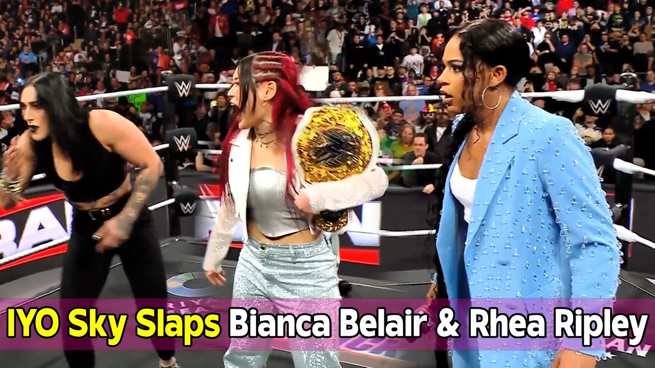 IYO Sky Loses Patience – Slaps Bianca Belair & Rhea Ripley on WWE Raw