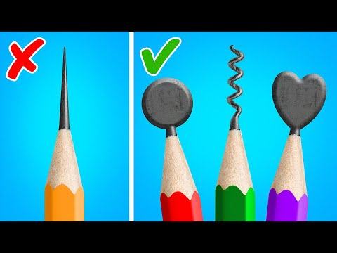 AWESOME SCHOOL & OFFICE HACKS || Cool DIYs and Art Hacks