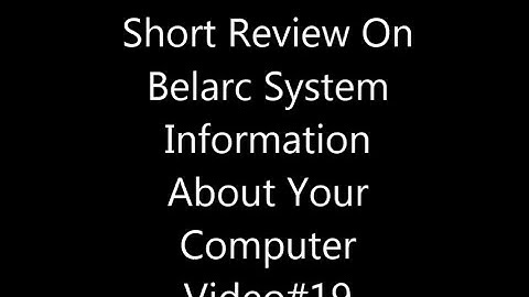 How to Use Freeware Belarc video 19