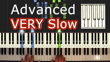 Mozart - Turkish March (Rondo Alla Turca) - VERY SLOW Piano Tutorial Easy - How To Play (Synthesia)